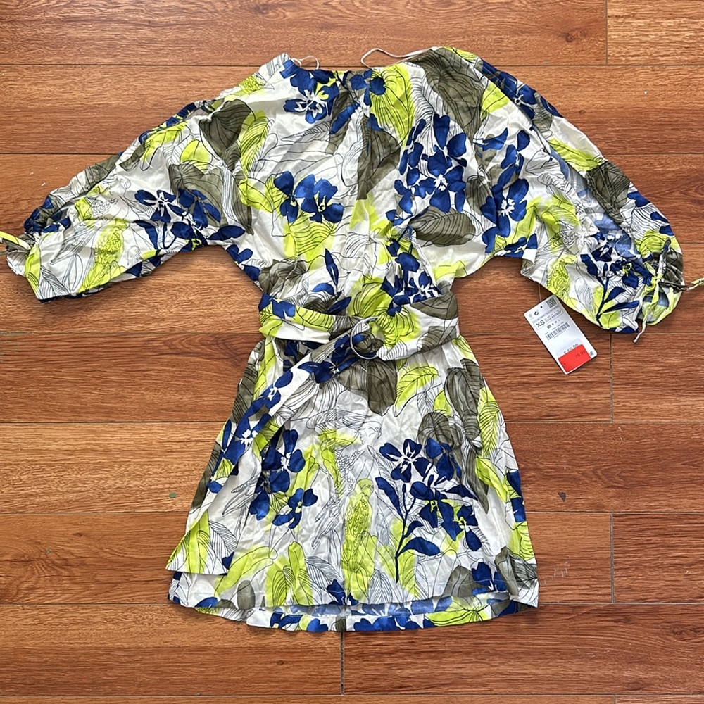 FLORAL BELTED DRESS - Picture 5 of 11